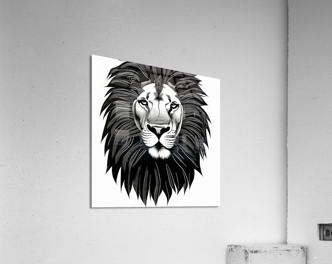 Leo. Horse. Line Art. Acrylic Print