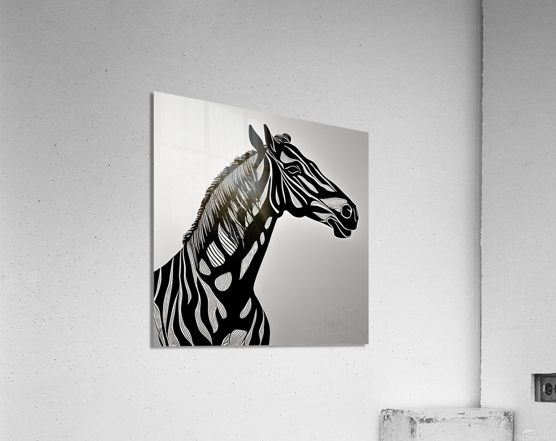 Jackson. Black Stallion. Acrylic Print