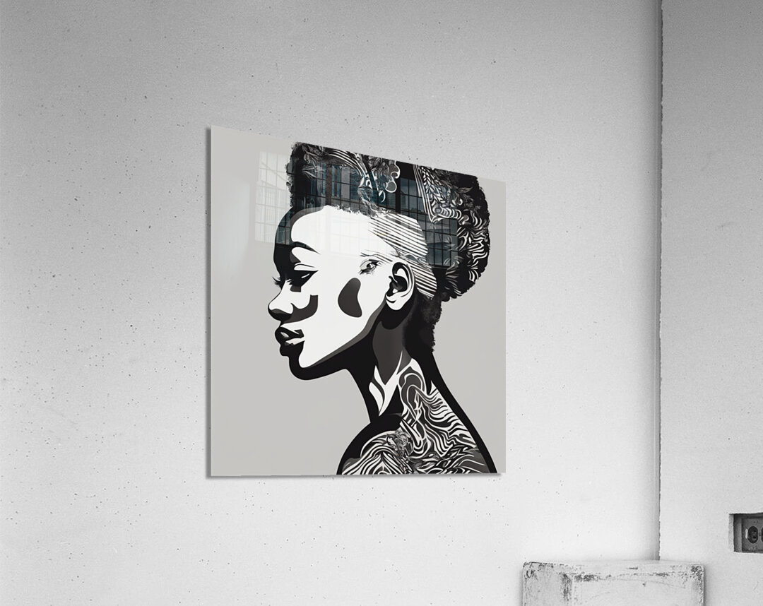 Silhouette of Strength Collection 1 - The Artful Mane 3 Acrylic Print