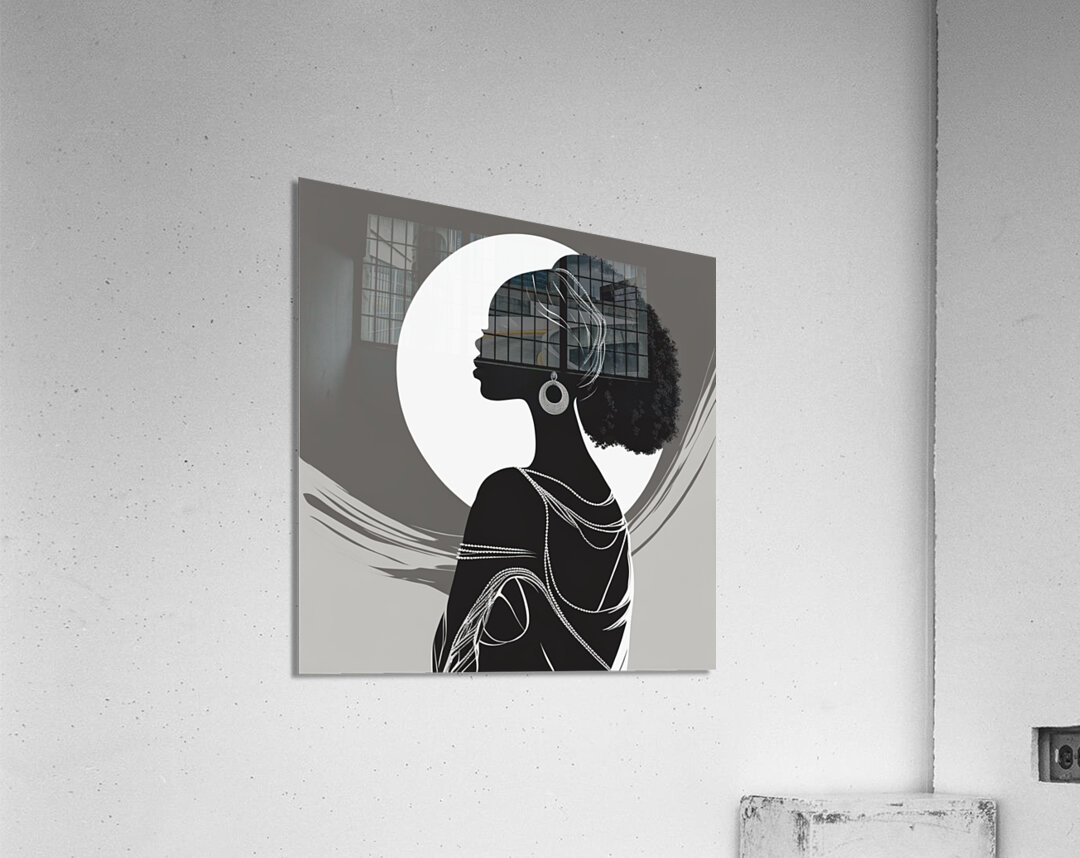 Silhouette of Strength Collection 2 - The Artful Mane 8 Acrylic Print