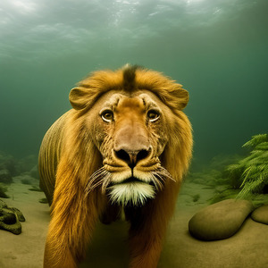Lion. Playtime.