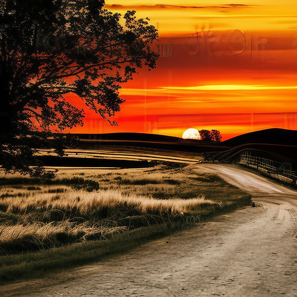 A Serene Sunset Print