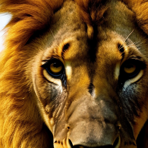 One Glance. Lion Print