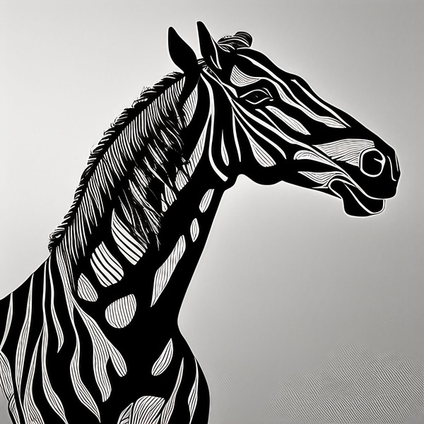 Jackson. Black Stallion. Digital Download