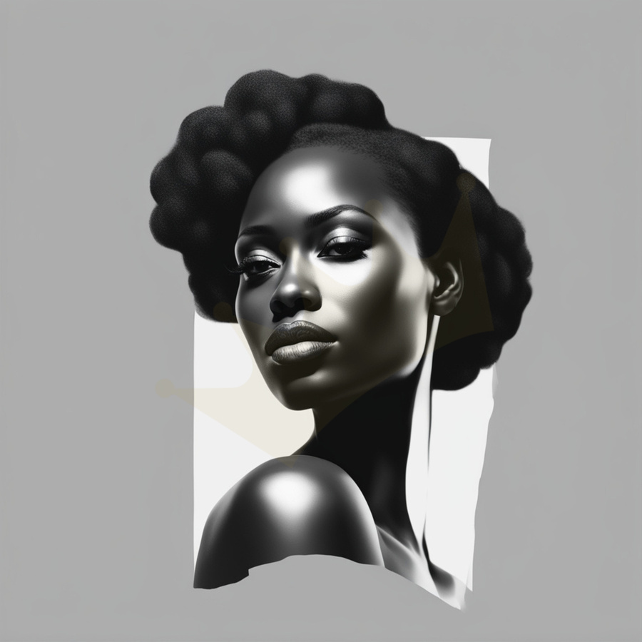 Silhouette of Strength Collection 1 - The Artful Mane 11  Print