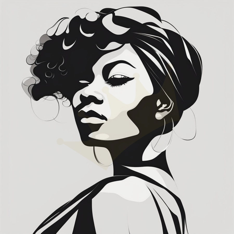 Silhouette of Strength Collection 1 - The Artful Mane 60  Print