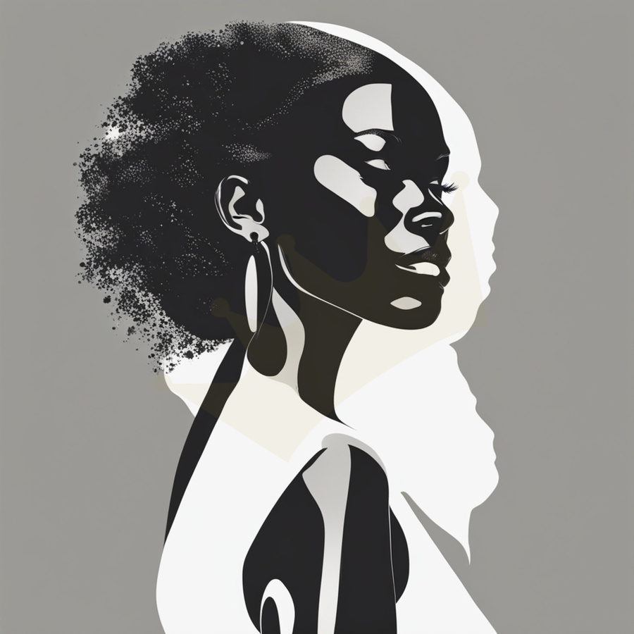 Silhouette of Strength Collection 1 - The Artful Mane 13  Print