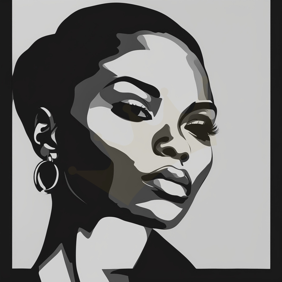 Silhouette of Strength Collection 1 - The Artful Mane 4  Print