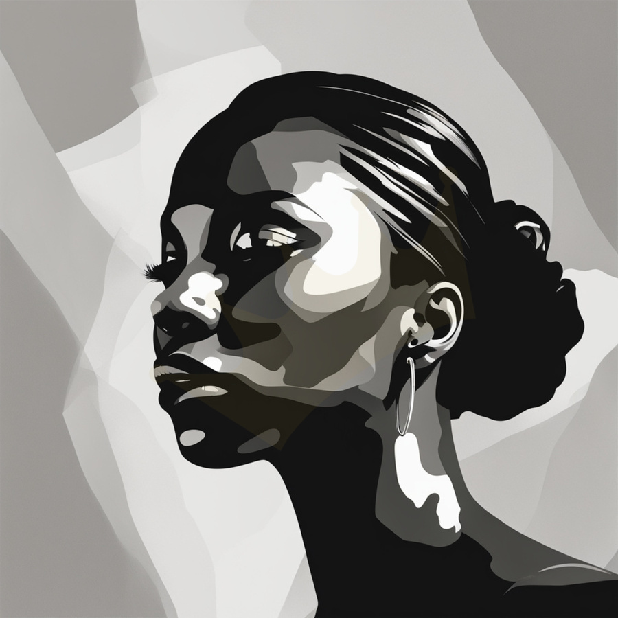 Silhouette of Strength Collection 1 - The Artful Mane 6  Print