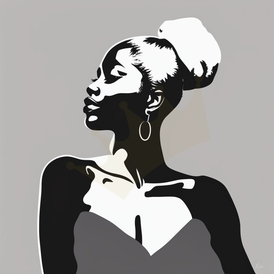 Silhouette of Strength Collection 2 - The Artful Mane 1  Print