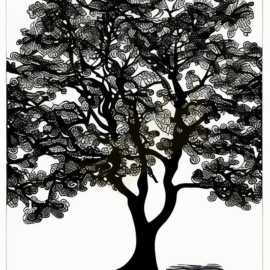 Tree of Life - Line Art  Print