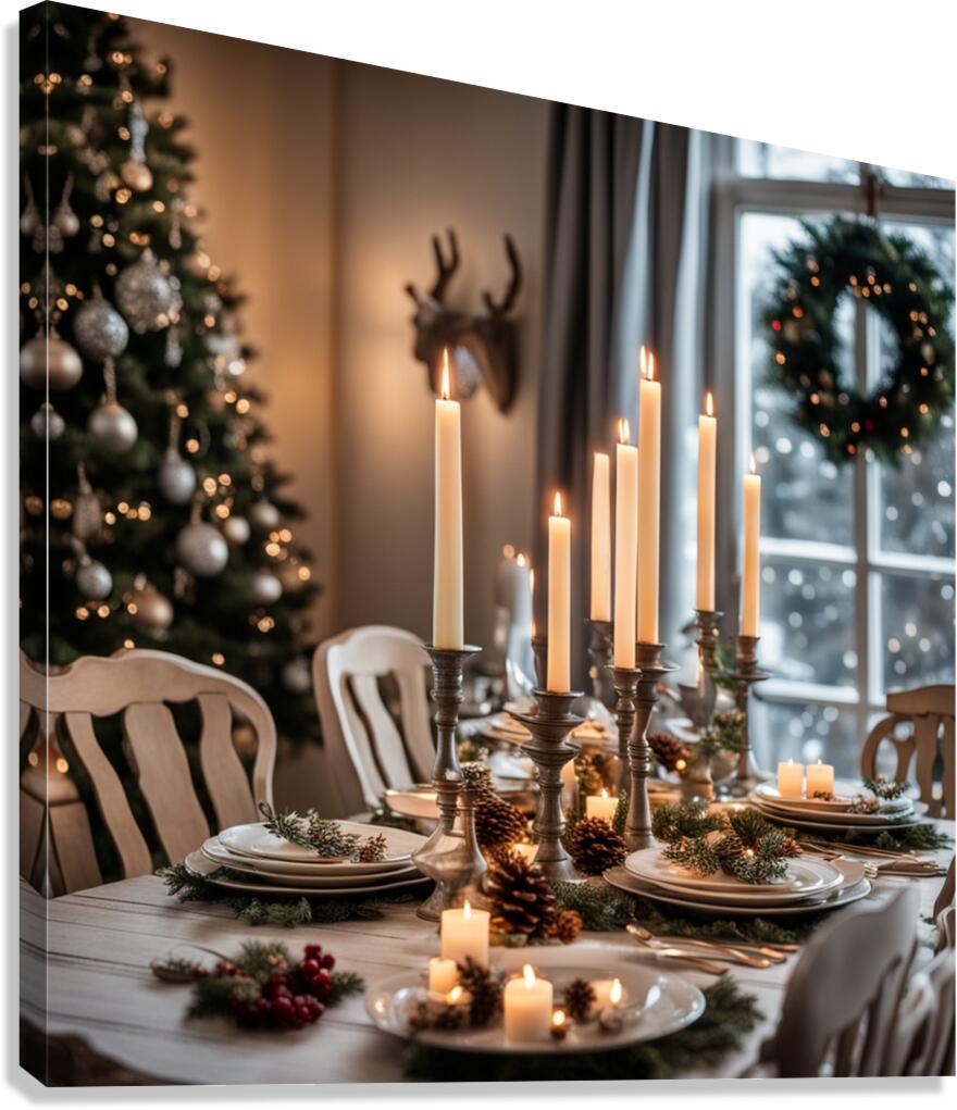 Winter Wonderland & Christmas Celebration 10  Canvas Print