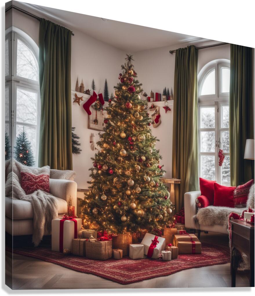 Winter Wonderland & Christmas Celebration 12  Canvas Print