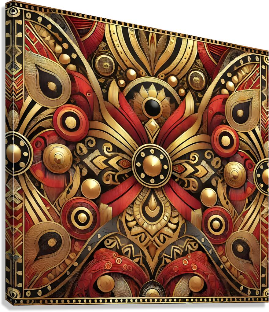 Threads of Heritage: Afrocentric Wearable Art Collection 1 2  Canvas Print