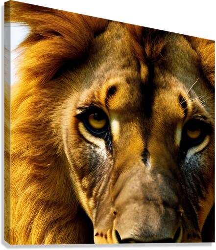 One Glance. Lion Canvas Print