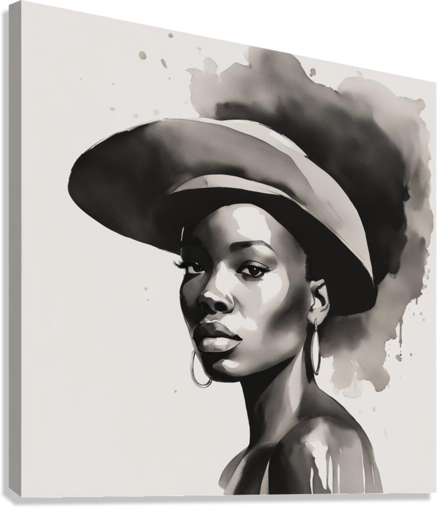 Silhouette of Strength Collection 1 - The Artful Mane 17 Canvas Print