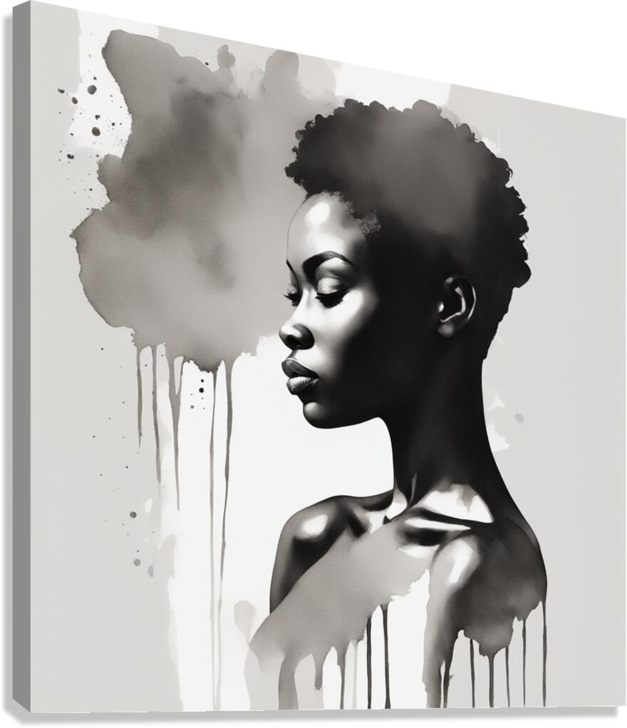 Silhouette of Strength Collection 1 - The Artful Mane 27 Canvas Print