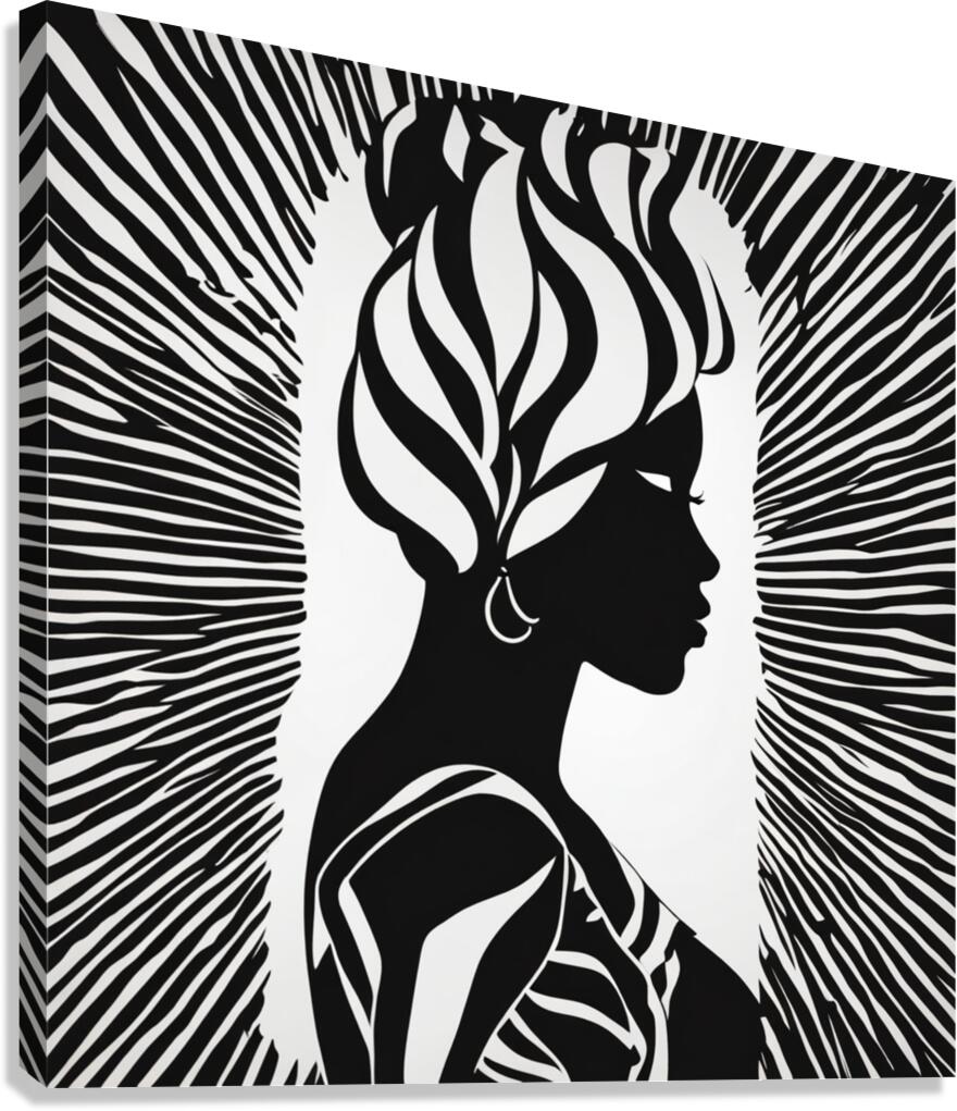 Silhouette of Strength Collection 1 - The Artful Mane 39 Canvas Print