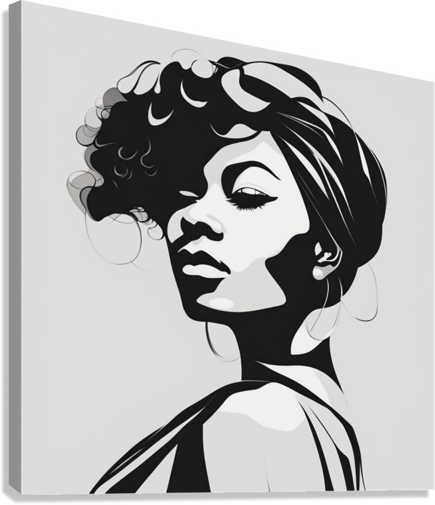 Silhouette of Strength Collection 1 - The Artful Mane 60 Canvas Print