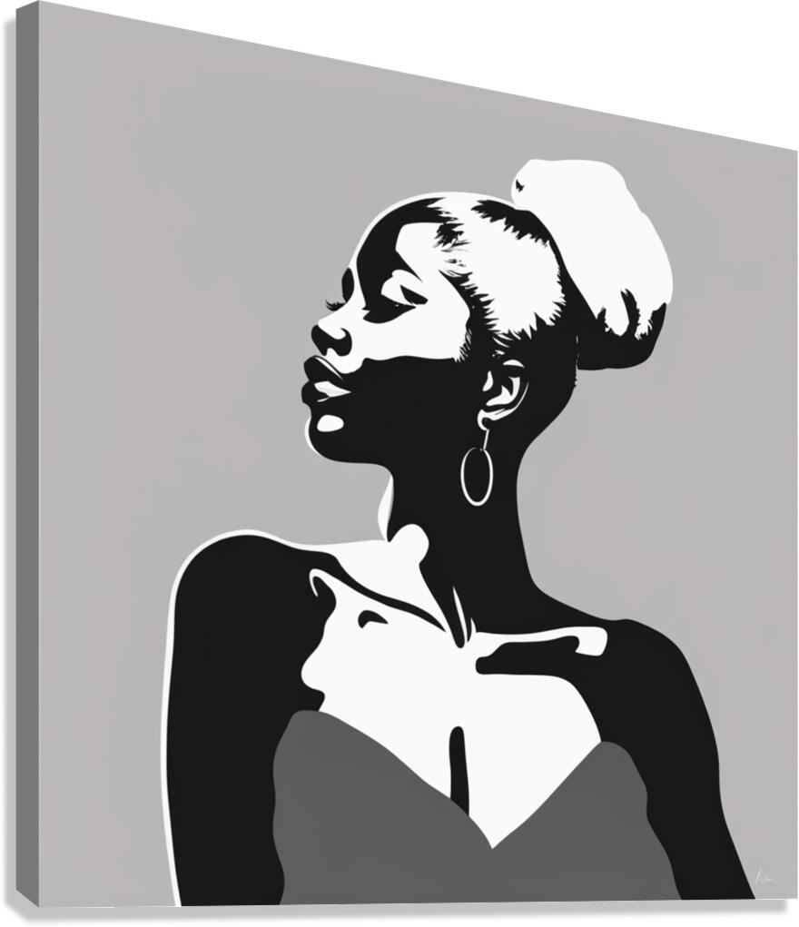 Silhouette of Strength Collection 2 - The Artful Mane 1 Canvas Print