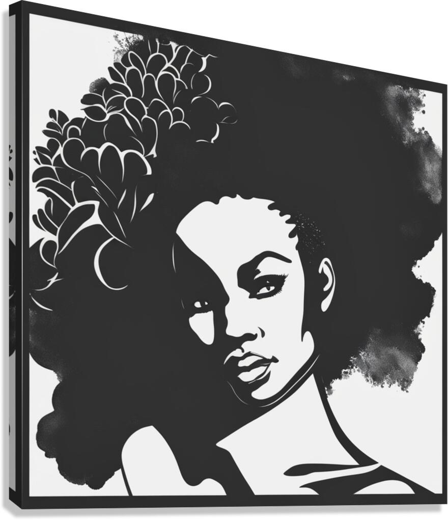 Silhouette of Strength Collection 2 - The Artful Mane 3 Canvas Print