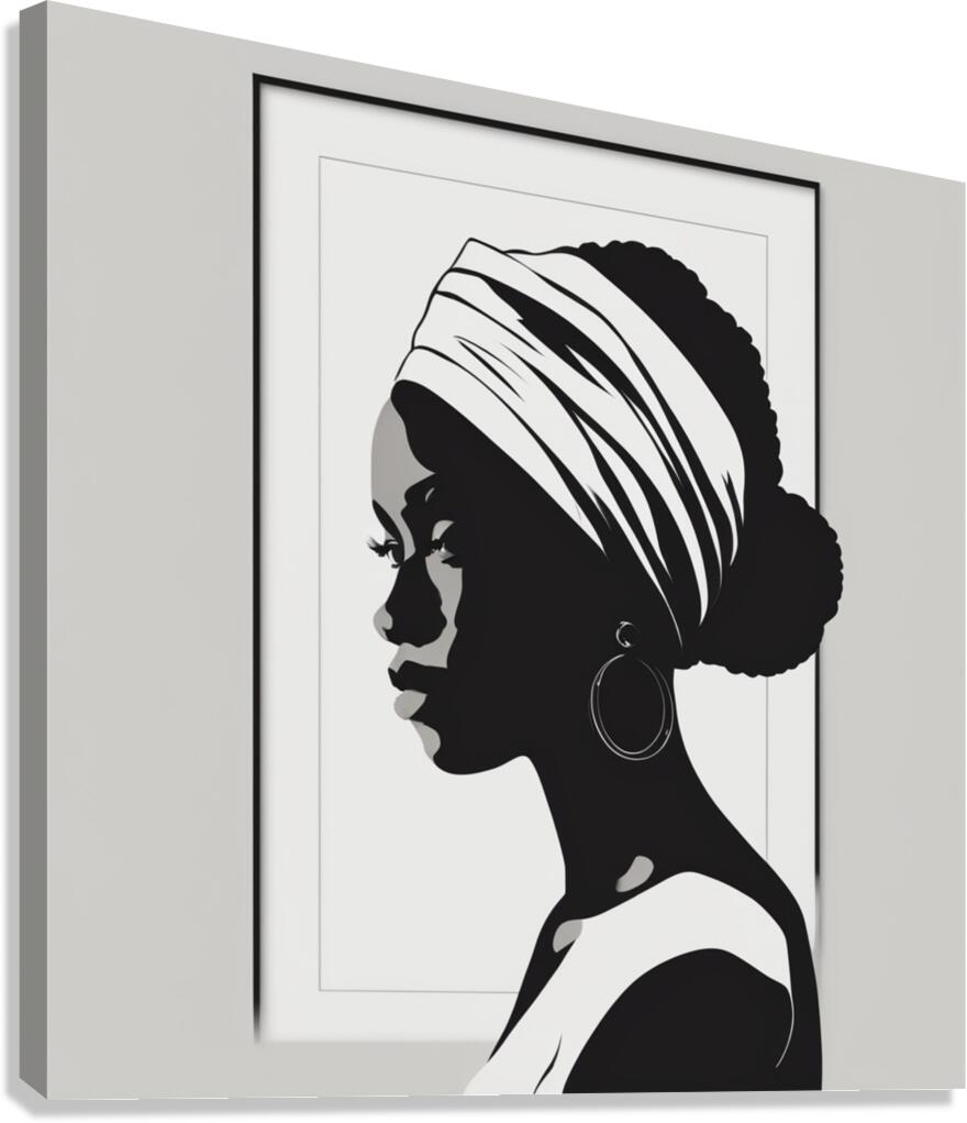 Silhouette of Strength Collection 2 - The Artful Mane 5 Canvas Print