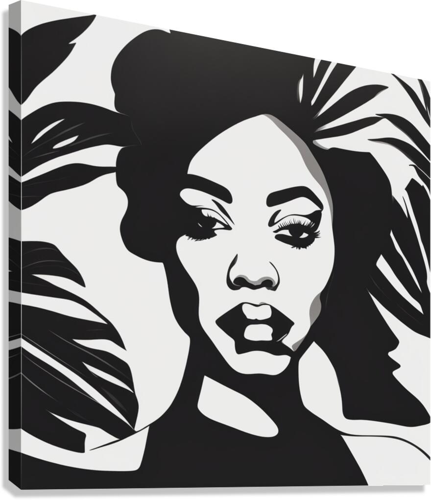 Silhouette of Strength Collection 2 - The Artful Mane 10 Canvas Print