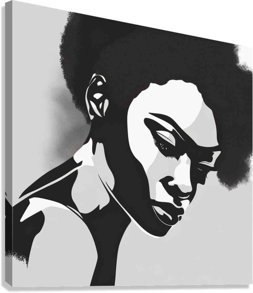 Silhouette of Strength Collection 2 - The Artful Mane 16 Canvas Print