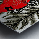 Perched. Cardinal.  Metal print