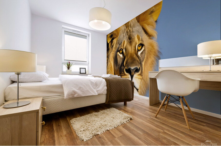 The King. Lion Mural print