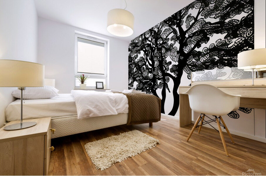 Tree of Life - Line Art Mural print