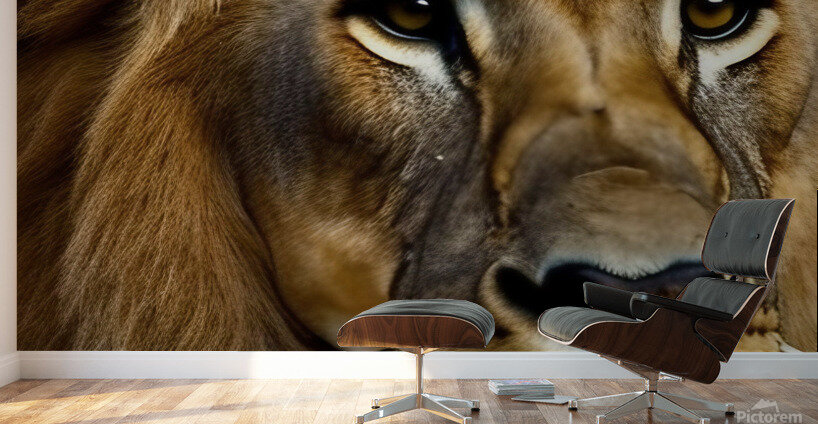 The Hunt. Lion Wall Murals