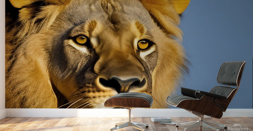 The King. Lion Wall Murals