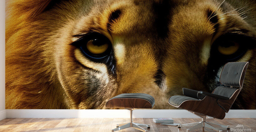 One Glance. Lion Wall Murals