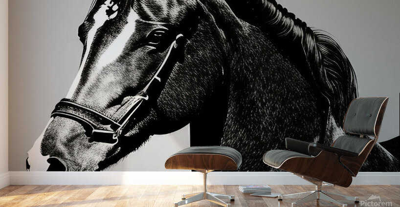 Sinbad. Horse. Line Art. Wall Murals