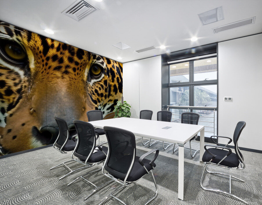 Determined. Tiger Eyes. Wall Printing