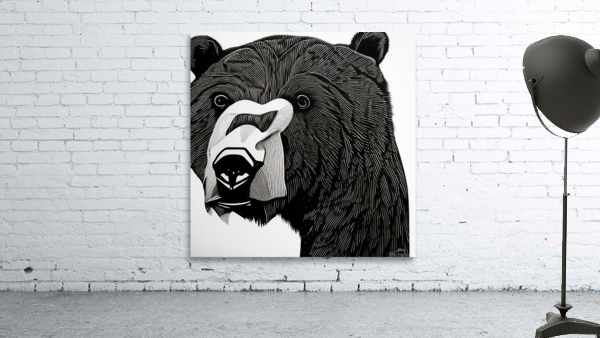 The Bear. Line Art. Wall Preview