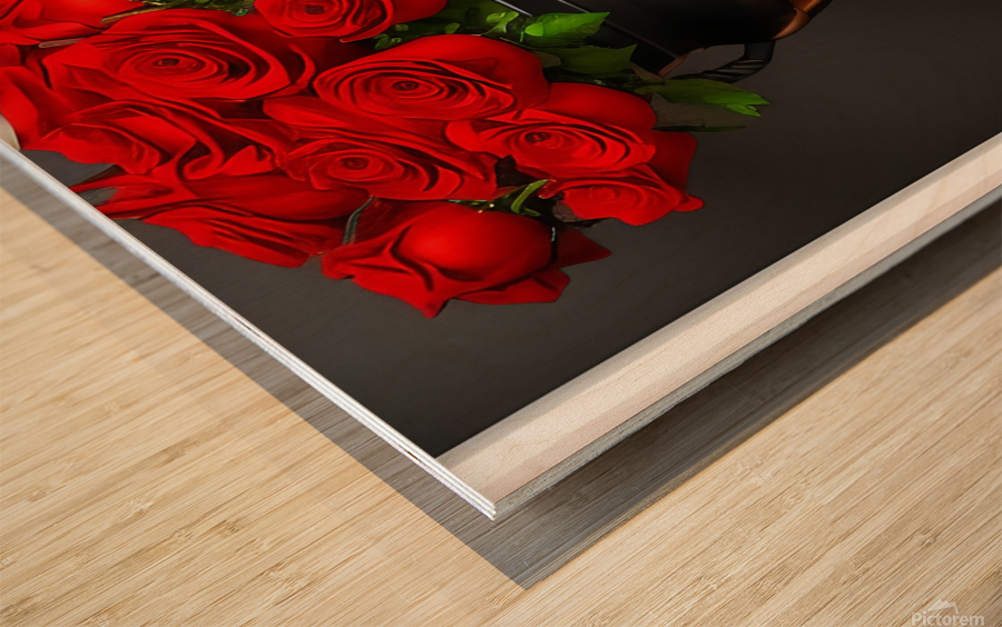 Vase of Love Wood print