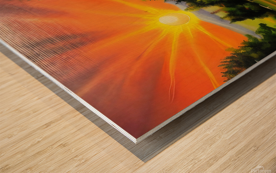 Countryside  Wood print