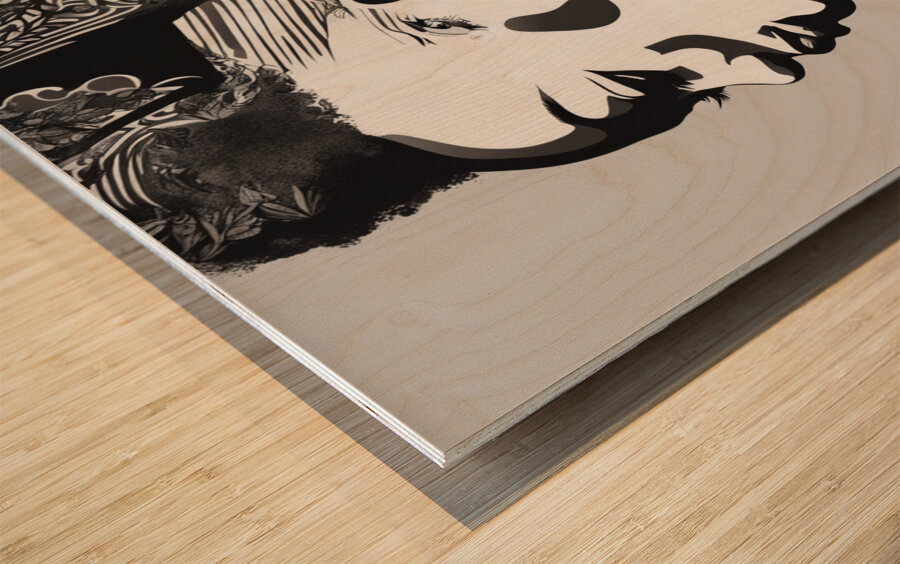 Silhouette of Strength Collection 1 - The Artful Mane 3 Wood print