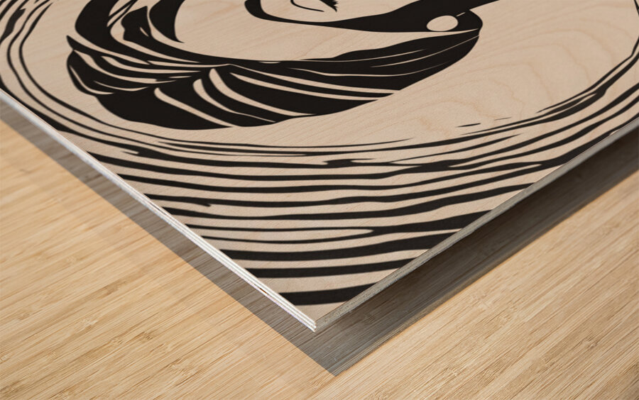 Silhouette of Strength Collection 1 - The Artful Mane 61 Wood print