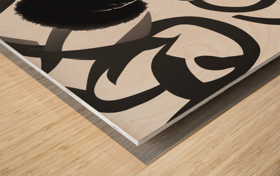 Silhouette of Strength Collection 2 - The Artful Mane 2 Wood print