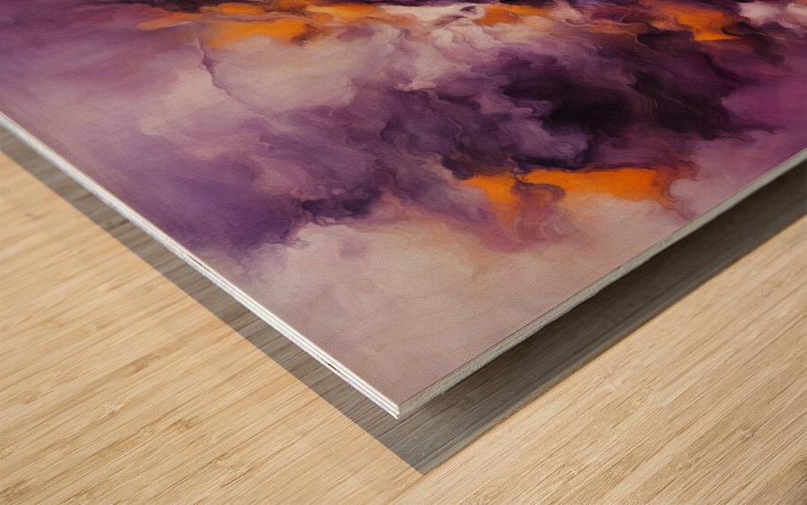 The Purle Aurora 3 Wood print