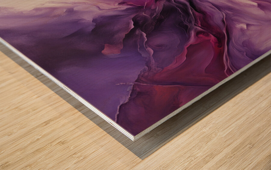 The Purle Aurora 5 Wood print